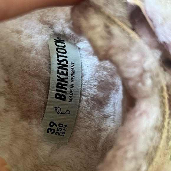 Birkenstock Arizona Shearling Suede Leather in Light Rose Pink EU 39 - Picture 6 of 7
